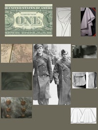 a collage of photos of men in military uniforms and money